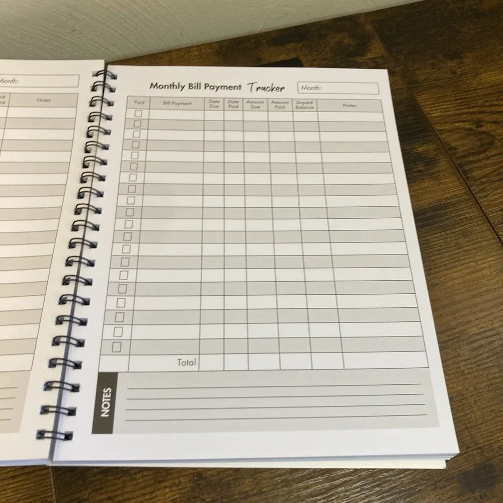 Bill Tracker Notebook: Monthly Bill Payment Checklist - 8.5